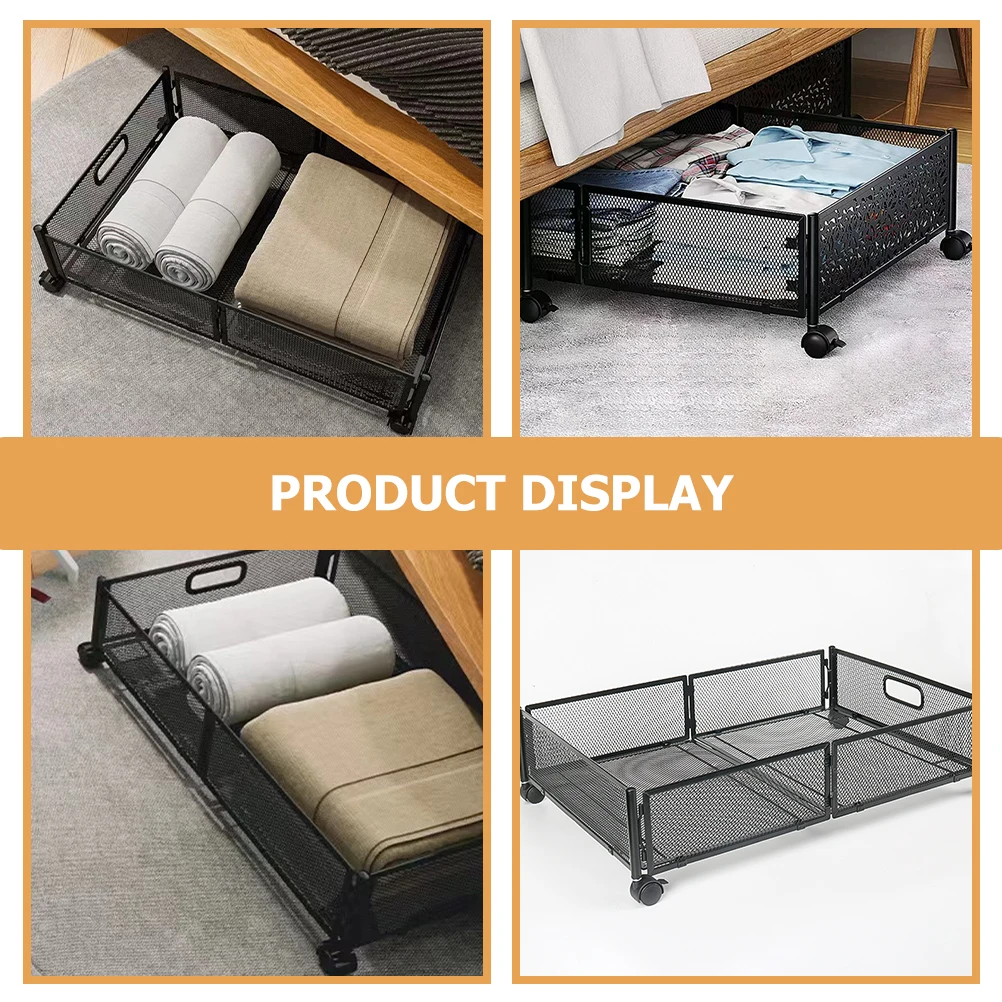 Foldable Under Bed Storage Rack Organizer Black Stainless Steel Drawer Space Saving Container For Bags Clothes
Foldable Under Bed Storage Rack Organizer Black Stainless Steel Drawer Space Saving Container For Bags Clothes