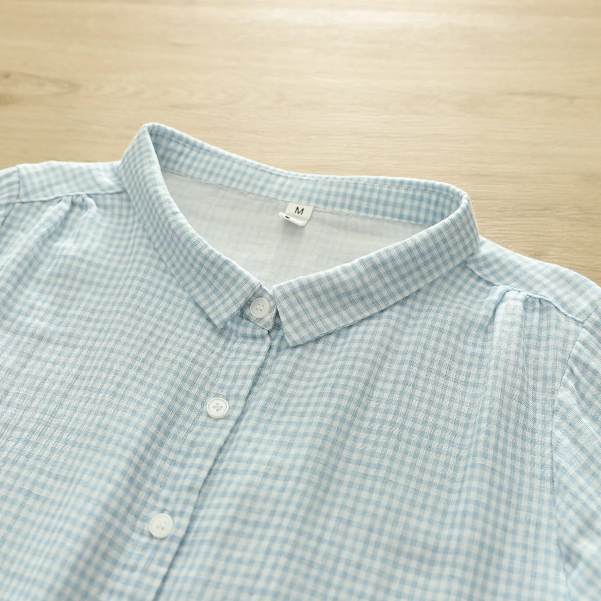 New 2026 Summer Women Cotton Yarn Half Sleeve Shirt, Turn-down Collar Plaid, Mori Girl Preppy Style Casual Loose Blouse T64089CC
New 2026 Summer Women Cotton Yarn Half Sleeve Shirt, Turn-down Collar Plaid, Mori Girl Preppy Style Casual Loose Blouse T64089CC
