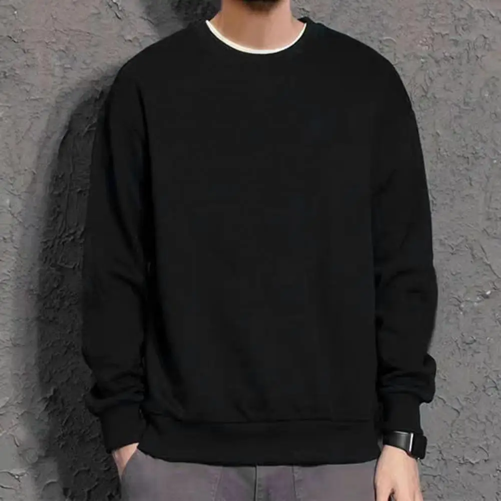 Autumn Winter Men Top O Neck Loose Pure Color Elastic Cuffs Pullover Mid Length Sport Daily Wear School Sweatshirt
Autumn Winter Men Top O Neck Loose Pure Color Elastic Cuffs Pullover Mid Length Sport Daily Wear School Sweatshirt