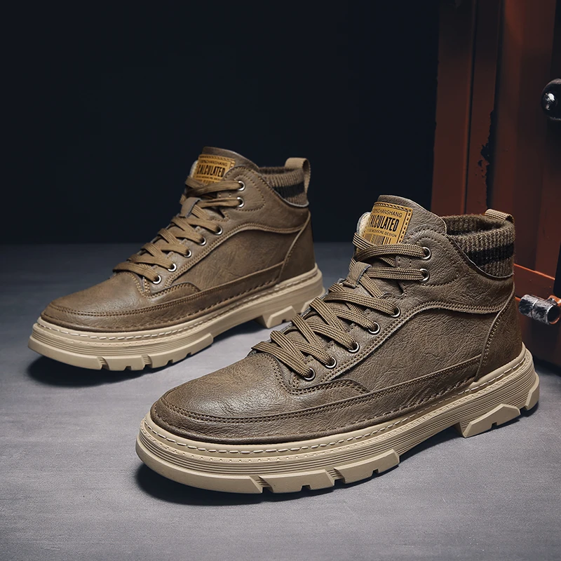 British-style High-top Men's Casual Outdoor Low-heeled Large-sized Leather Lace-up New High-quality Wear-resistant Work Boots
British-style High-top Men's Casual Outdoor Low-heeled Large-sized Leather Lace-up New High-quality Wear-resistant Work Boots
