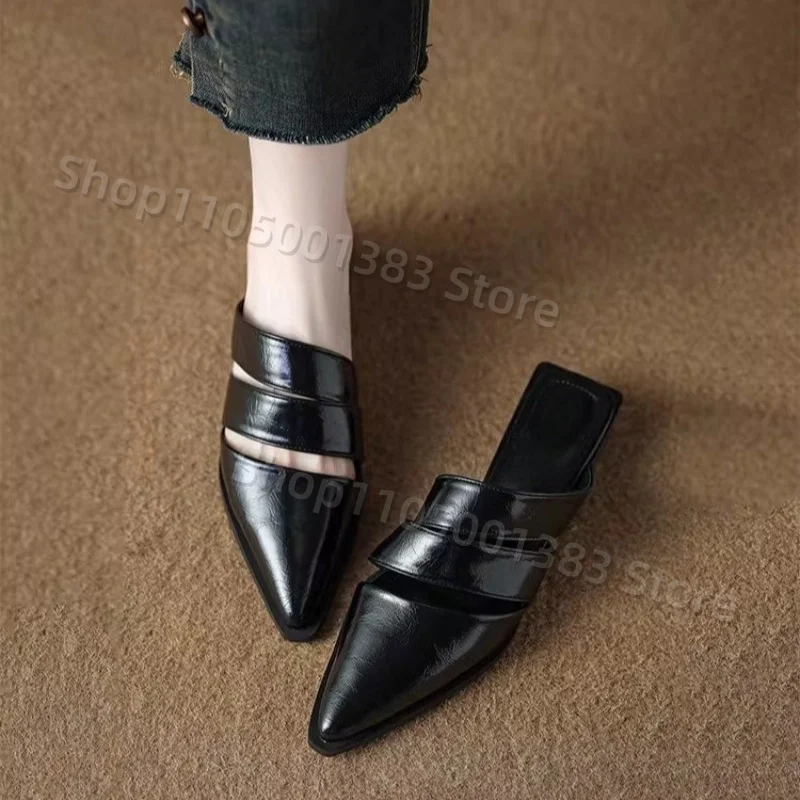 2026 New French Chunky Heel Pointed Toe Mule Slippers Women Fashion Spring Summer Retro Shoes Scuff Slippers
2026 New French Chunky Heel Pointed Toe Mule Slippers Women Fashion Spring Summer Retro Shoes Scuff Slippers