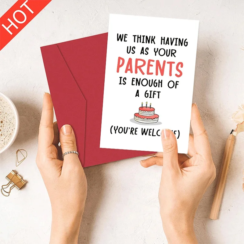 Funny Birthday Card for Son Daughter, We Think Having Us As Your Parents Is Enough Of A Gift Greeting Card
Funny Birthday Card for Son Daughter, We Think Having Us As Your Parents Is Enough Of A Gift Greeting Card