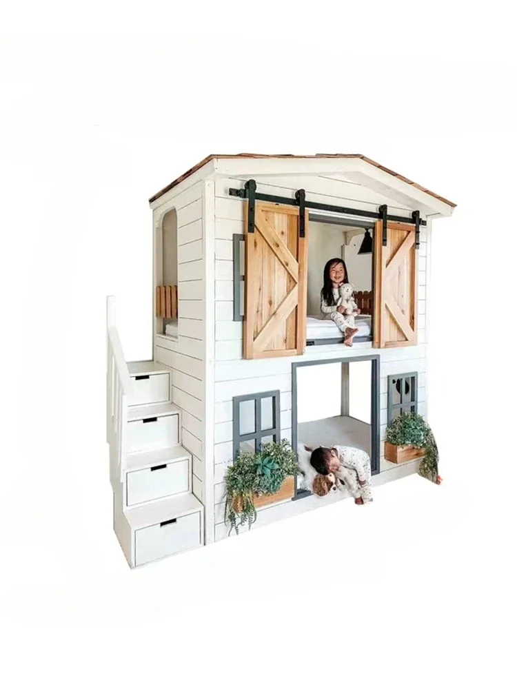 Creative children's , up and down high and low solid wood children's double
Creative children's , up and down high and low solid wood children's double