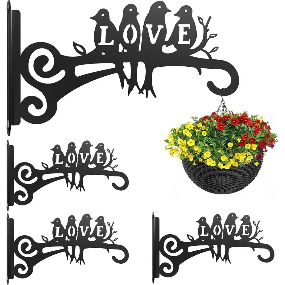 Set of 4 Decorative Metal Plant Hangers with Bird Design - Rust-Resistant for Outdoor and Indoor Use, 10 Inch
Set of 4 Decorative Metal Plant Hangers with Bird Design - Rust-Resistant for Outdoor and Indoor Use, 10 Inch