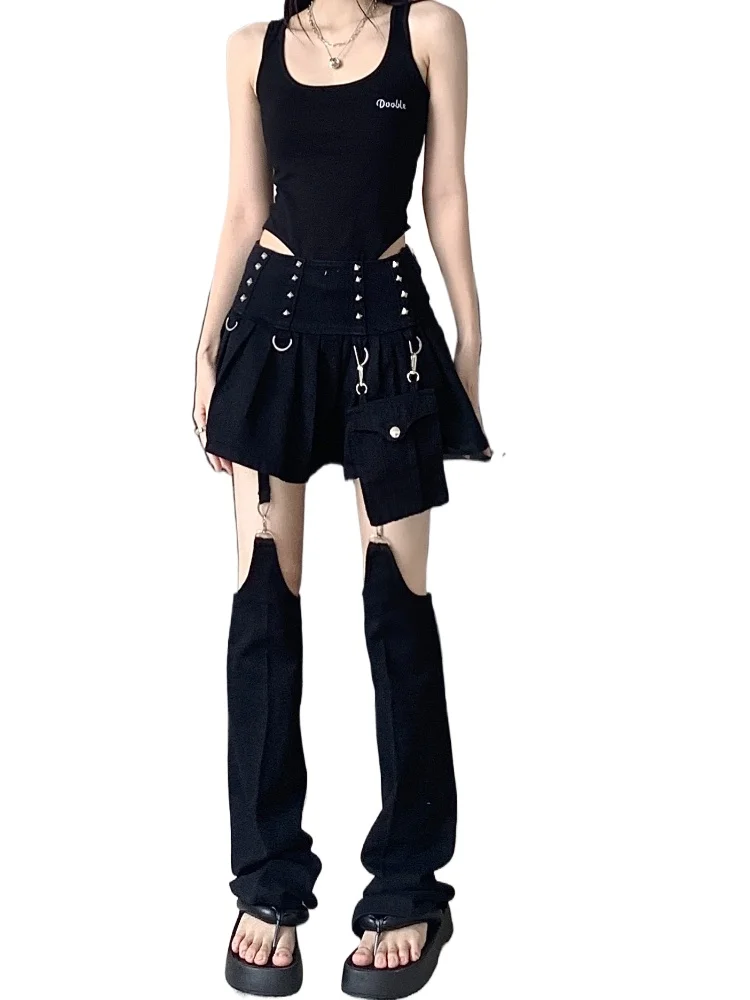 Dark Retro Summer American Style Short Denim Jacket+Tops Women 2024 Spring New Gothic Collection Waist Cut Pantskirt 3-piece Set
Dark Retro Summer American Style Short Denim Jacket+Tops Women 2024 Spring New Gothic Collection Waist Cut Pantskirt 3-piece Set