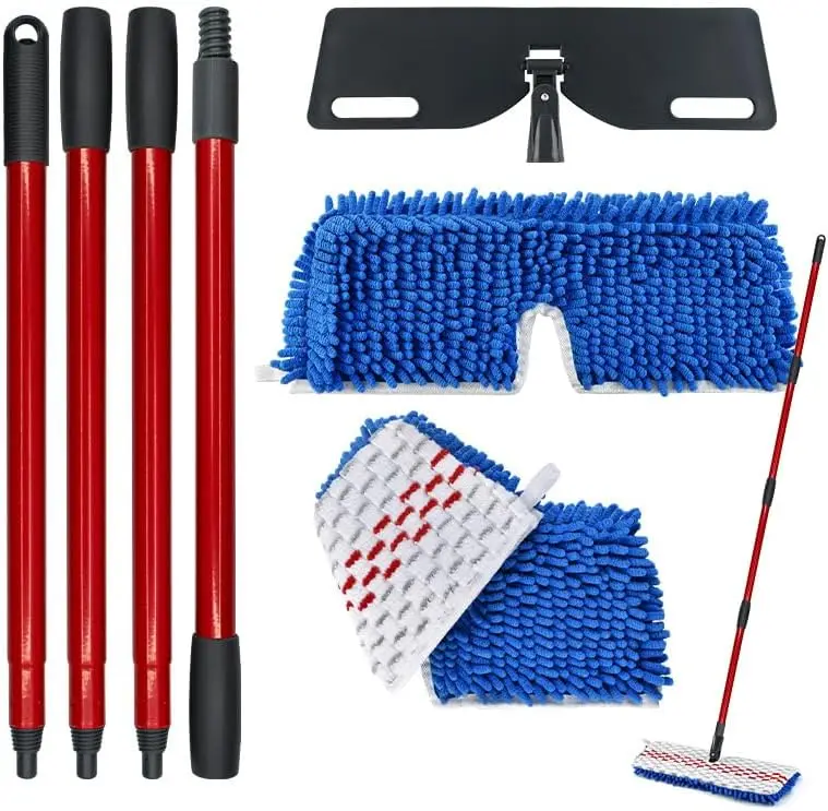 Microfiber Flat Mops for Floor Cleaning,Flat Mop with 3 Reusable Pads and Extendable 58" Long Handle for O Cedar Dual-Action
Microfiber Flat Mops for Floor Cleaning,Flat Mop with 3 Reusable Pads and Extendable 58" Long Handle for O Cedar Dual-Action