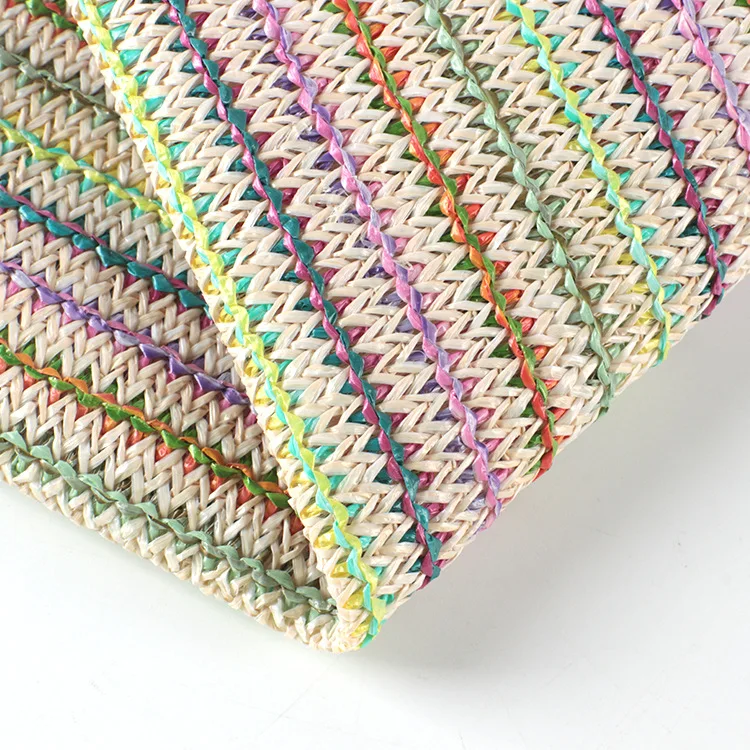 1yard PP Raffia Woven Fabric DIY Beach Straw Hand Bag Material PP straw woven PE material yarn-dyed jacquard striped fabric
1yard PP Raffia Woven Fabric DIY Beach Straw Hand Bag Material PP straw woven PE material yarn-dyed jacquard striped fabric