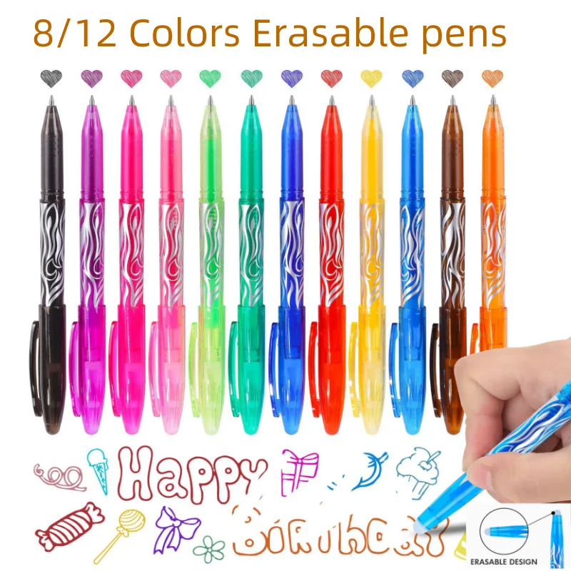 8/12 Pcs/Set Multi-color Erasable Gel Pen 0.5mm Kawaii Pens Writing Creative Drawing Tools Office School Stationery Supplies
8/12 Pcs/Set Multi-color Erasable Gel Pen 0.5mm Kawaii Pens Writing Creative Drawing Tools Office School Stationery Supplies