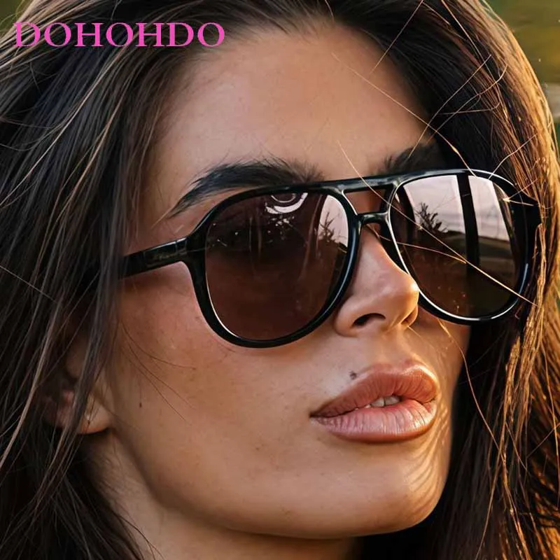 Retro Pilot Double Bridge Oversized Frame Women Sunglasses Brand Design Drive Sunglass Men Outdoor Cycling Sport Eyewear UV400
Retro Pilot Double Bridge Oversized Frame Women Sunglasses Brand Design Drive Sunglass Men Outdoor Cycling Sport Eyewear UV400