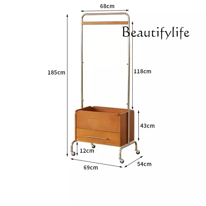 Household retro style solid wood coat rack floor removable bedroom hanger steel rack
Household retro style solid wood coat rack floor removable bedroom hanger steel rack