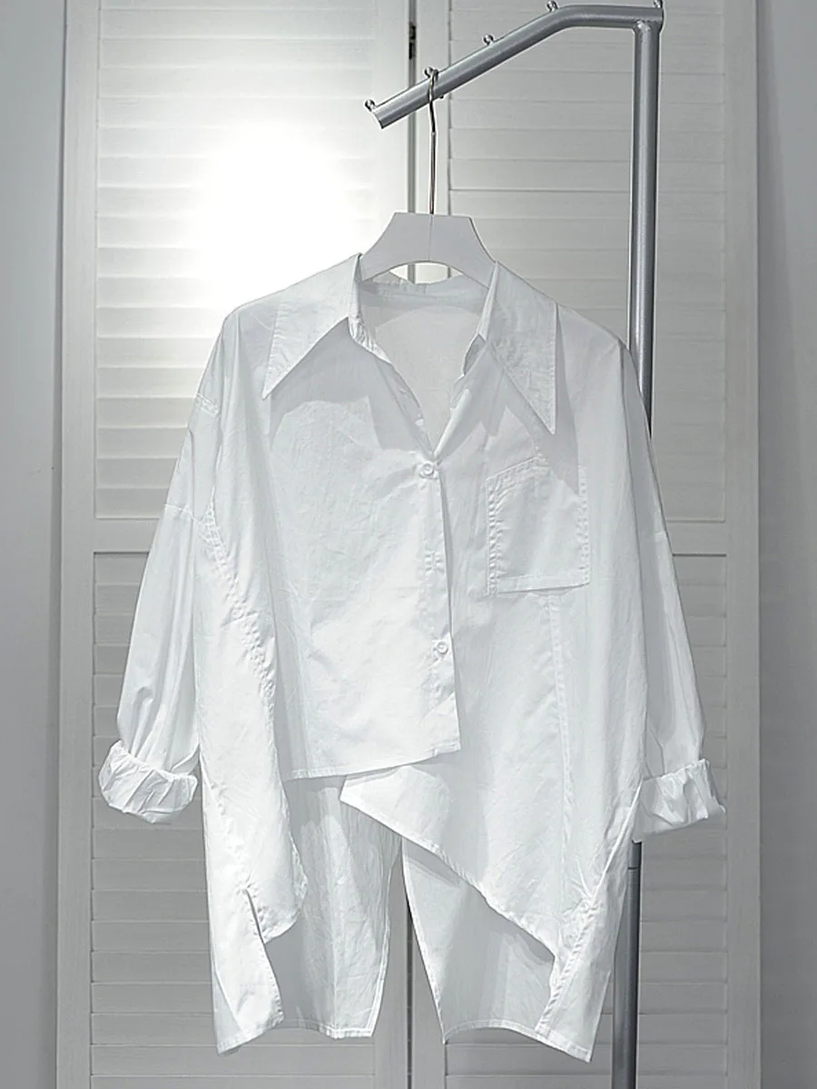 Asymmetrical White Women Shirts Summer Vintage 2022 Long-Sleeved Loose Elegant Office Lady Outwear Coats Tops
Asymmetrical White Women Shirts Summer Vintage 2022 Long-Sleeved Loose Elegant Office Lady Outwear Coats Tops