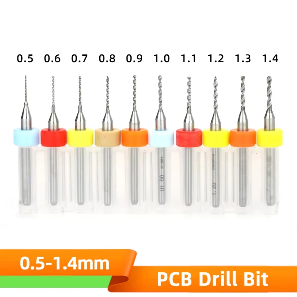 10pcs 0.5-1.4mm Small PCB Drill Bits Set Tungsten Steel Drills For Printed Circuit Board CNC Metal Drilling Tools 3.175mm Shank
10pcs 0.5-1.4mm Small PCB Drill Bits Set Tungsten Steel Drills For Printed Circuit Board CNC Metal Drilling Tools 3.175mm Shank