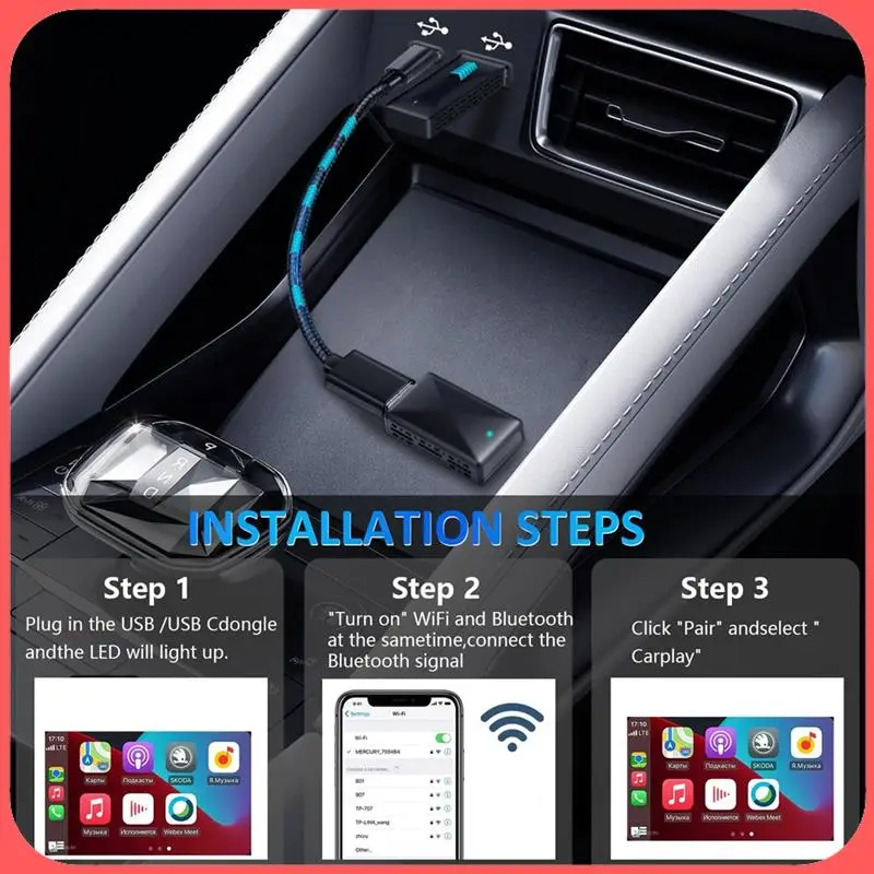 X12A-Convert Wired To Wireless Carplay Dongle Plug & Play,Bluetooth Carplay Wireless Adapter For Iphone IOS 12+ / Android 11+
X12A-Convert Wired To Wireless Carplay Dongle Plug & Play,Bluetooth Carplay Wireless Adapter For Iphone IOS 12+ / Android 11+