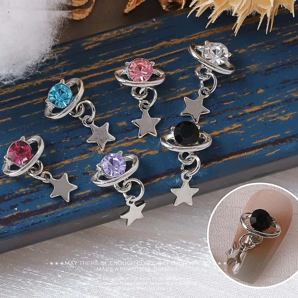 10pcs Planet Star Nail Art Charm 3D Alloy Metal Crystal Surround Star Pendant Nail Decoration DIY Luxury Tassels Nail Supplies
10pcs Planet Star Nail Art Charm 3D Alloy Metal Crystal Surround Star Pendant Nail Decoration DIY Luxury Tassels Nail Supplies