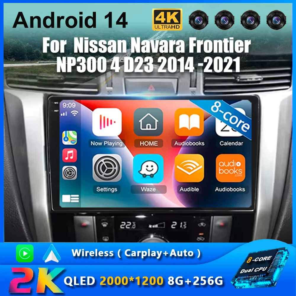 Car Radio Multimedia Video Player Navigation Car Stereo For Nissan Navara Frontier NP300 4 D23 2014-2021 Android 14 Carplay 2Din
Car Radio Multimedia Video Player Navigation Car Stereo For Nissan Navara Frontier NP300 4 D23 2014-2021 Android 14 Carplay 2Din