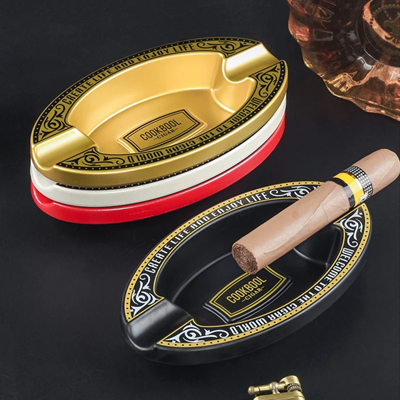 Creative Dual Slot Cigar Ashtray Luxury Cigar Accessories Melamine Material Portable Lightweight Ashtray Office Home Decoration
Creative Dual Slot Cigar Ashtray Luxury Cigar Accessories Melamine Material Portable Lightweight Ashtray Office Home Decoration