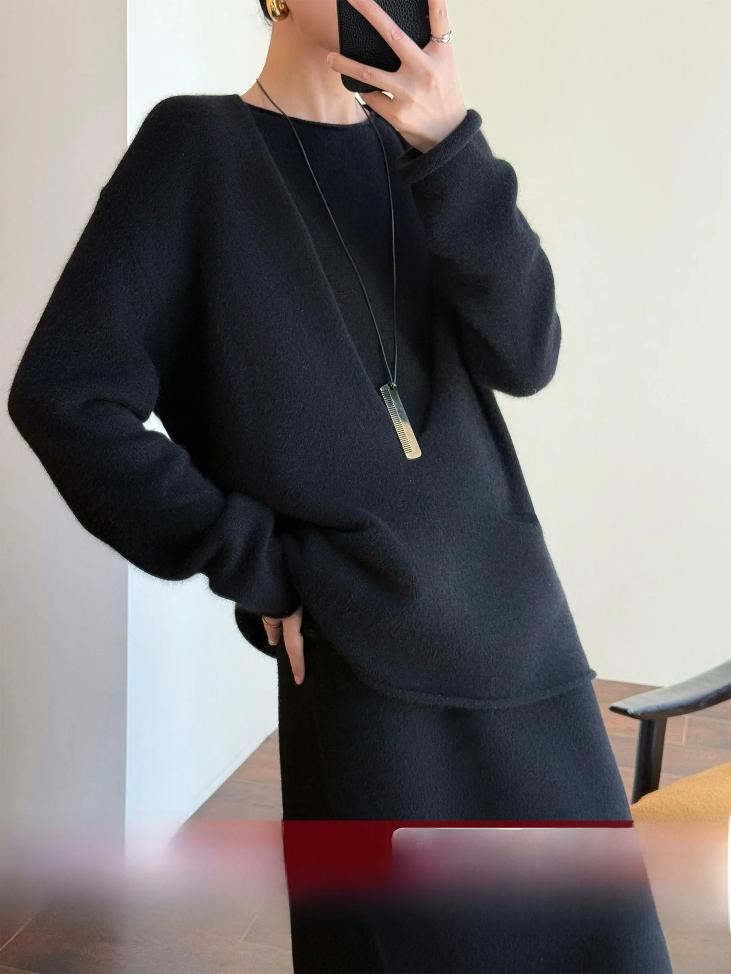 WANGER Classic Tribute High nce Lazy Loose Fit Deep V ket ort Sve round Ne Sweater Casual Sle Women's Kn...
WANGER Classic Tribute High nce Lazy Loose Fit Deep V ket ort Sve round Ne Sweater Casual Sle Women's Kn...