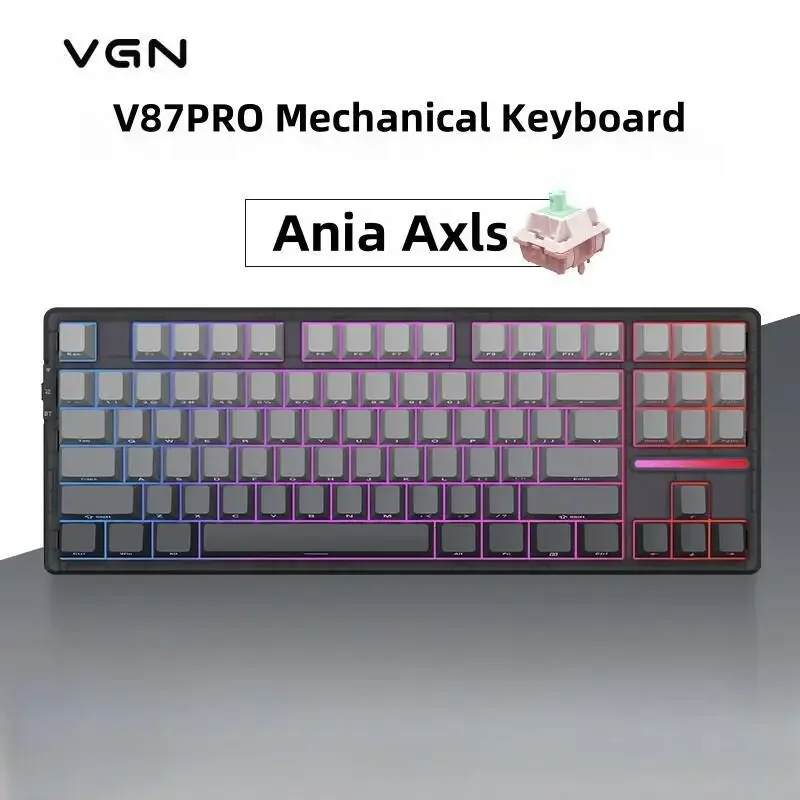 VGN V87Pro Tri-Mode Gasket Customized Mechanical Keyboard 87-Key PBT Hot-Swappable RGB 8000mAh For Gaming Office PC Mac iPad
VGN V87Pro Tri-Mode Gasket Customized Mechanical Keyboard 87-Key PBT Hot-Swappable RGB 8000mAh For Gaming Office PC Mac iPad