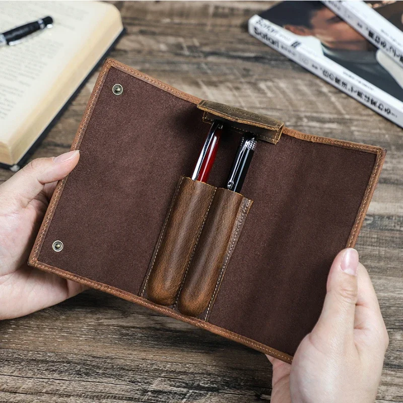 Luxury Genuine Leather Handcrafted 3 Fold Drop-proof Design for 2 Fountain Pen Bag Pencil Case Stationery Office School Supplies
Luxury Genuine Leather Handcrafted 3 Fold Drop-proof Design for 2 Fountain Pen Bag Pencil Case Stationery Office School Supplies