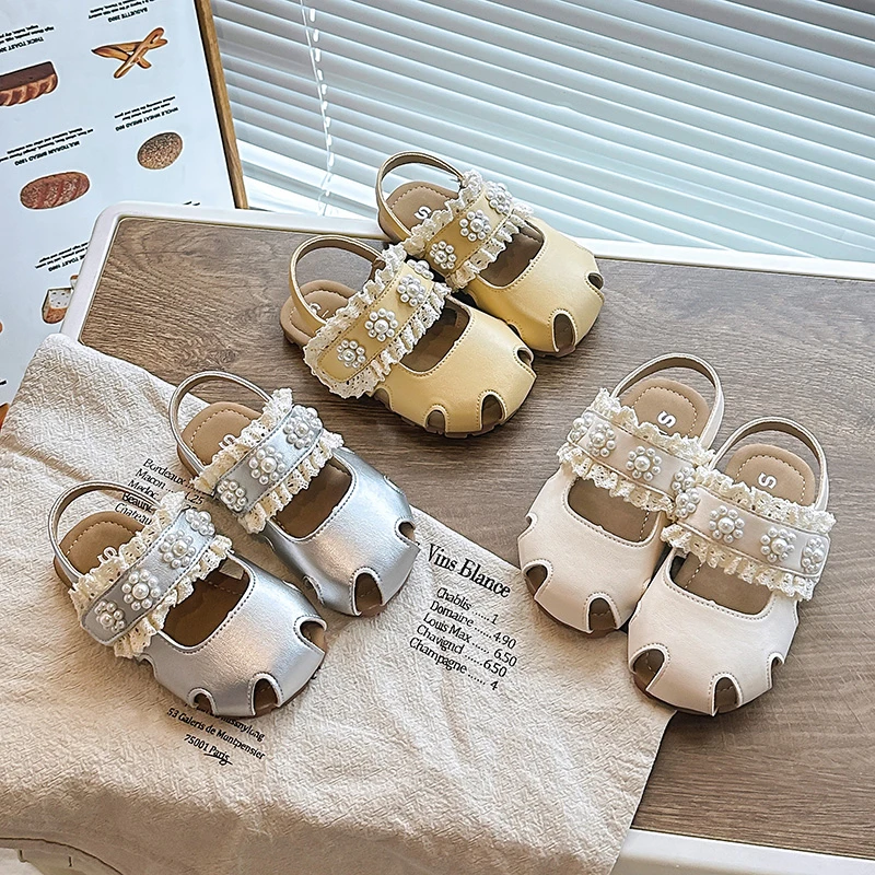 Spring Girl's Mary Janes Cover Toe Pearl Lace Sweet Kid's Flat Shoe Solid Colors Anti-slip Daily Fashion Versatile Children Shoe
Spring Girl's Mary Janes Cover Toe Pearl Lace Sweet Kid's Flat Shoe Solid Colors Anti-slip Daily Fashion Versatile Children Shoe