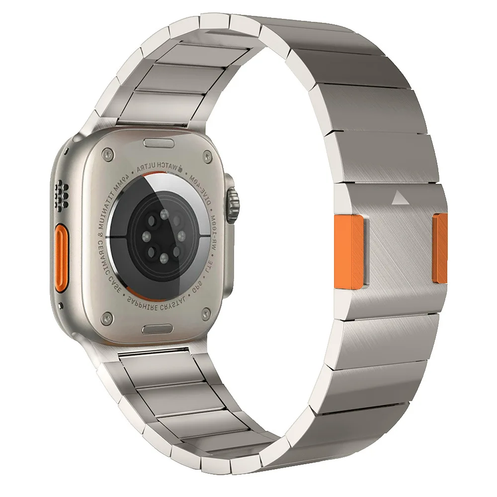 Браслет звеньевой из нержавеющей стали для Apple Watch Ultra 2 Series 9 8 7 6 SE54, ремешок с магнитной застежкой для iWatch 49 45 44 42 мм
Браслет звеньевой из нержавеющей стали для Apple Watch Ultra 2 Series 9 8 7 6 SE54, ремешок с магнитной застежкой для iWatch 49 45 44 42 мм