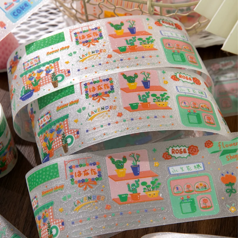 6style 2m/roll Kawaii Japanese Aesthetic Stationery Sticker Sparkling Sand Die Cutting Tape DIY Handmade Cute Scrapbook Sticker
6style 2m/roll Kawaii Japanese Aesthetic Stationery Sticker Sparkling Sand Die Cutting Tape DIY Handmade Cute Scrapbook Sticker