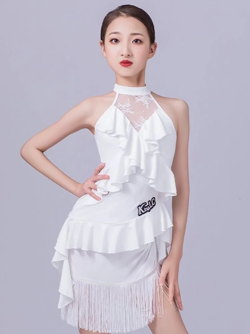 Kids Girls Latin Dance Uniform Sleeveless Lace Tassels Competition Dress Grading Split Suit Women Ballroom Dancewear Costume
Kids Girls Latin Dance Uniform Sleeveless Lace Tassels Competition Dress Grading Split Suit Women Ballroom Dancewear Costume