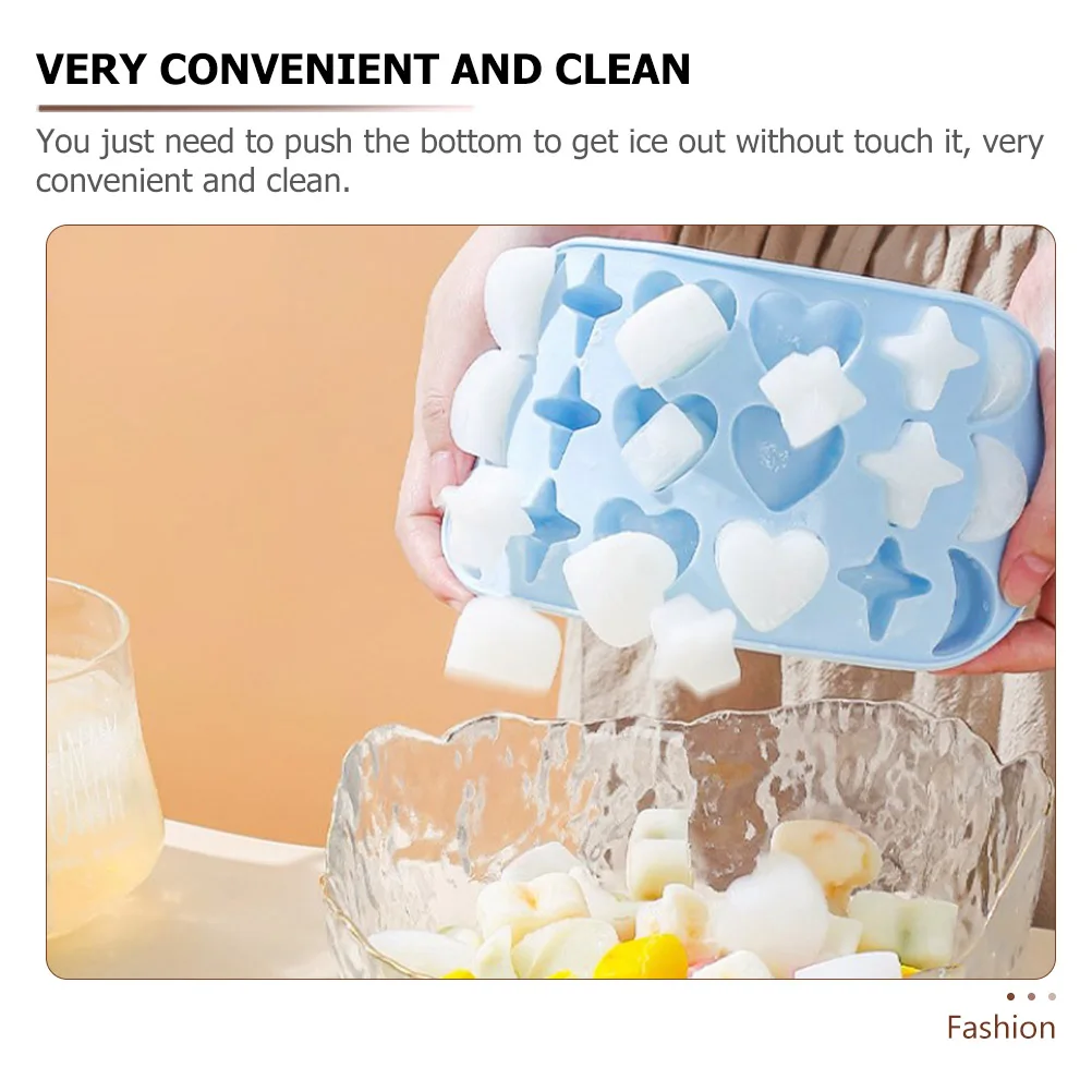 2Pcs Ice Cube Trays 18-Grids Silicone PP Flexible Cartoon Mold Star Moon Heart Shape Ice for Drinks Wine Desserts
2Pcs Ice Cube Trays 18-Grids Silicone PP Flexible Cartoon Mold Star Moon Heart Shape Ice for Drinks Wine Desserts