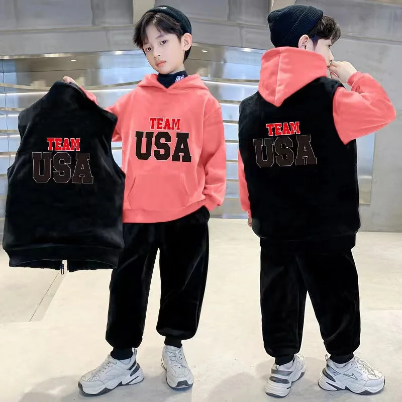 Baby Boy Girl Clothing Sets Printed Toddler Hooded Top Vest and Trousers Cotton Baby Set Spring And Autumn 3 pcs 2024 New Kids
Baby Boy Girl Clothing Sets Printed Toddler Hooded Top Vest and Trousers Cotton Baby Set Spring And Autumn 3 pcs 2024 New Kids