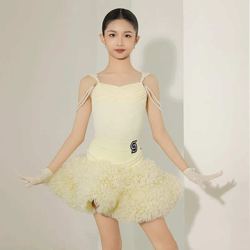 New Latin Dance Suit Girls Children Dancing Dress Cha Cha Tango Waltz Performance Pearl Costume Samba Rumba Practice Set VBH1561
New Latin Dance Suit Girls Children Dancing Dress Cha Cha Tango Waltz Performance Pearl Costume Samba Rumba Practice Set VBH1561