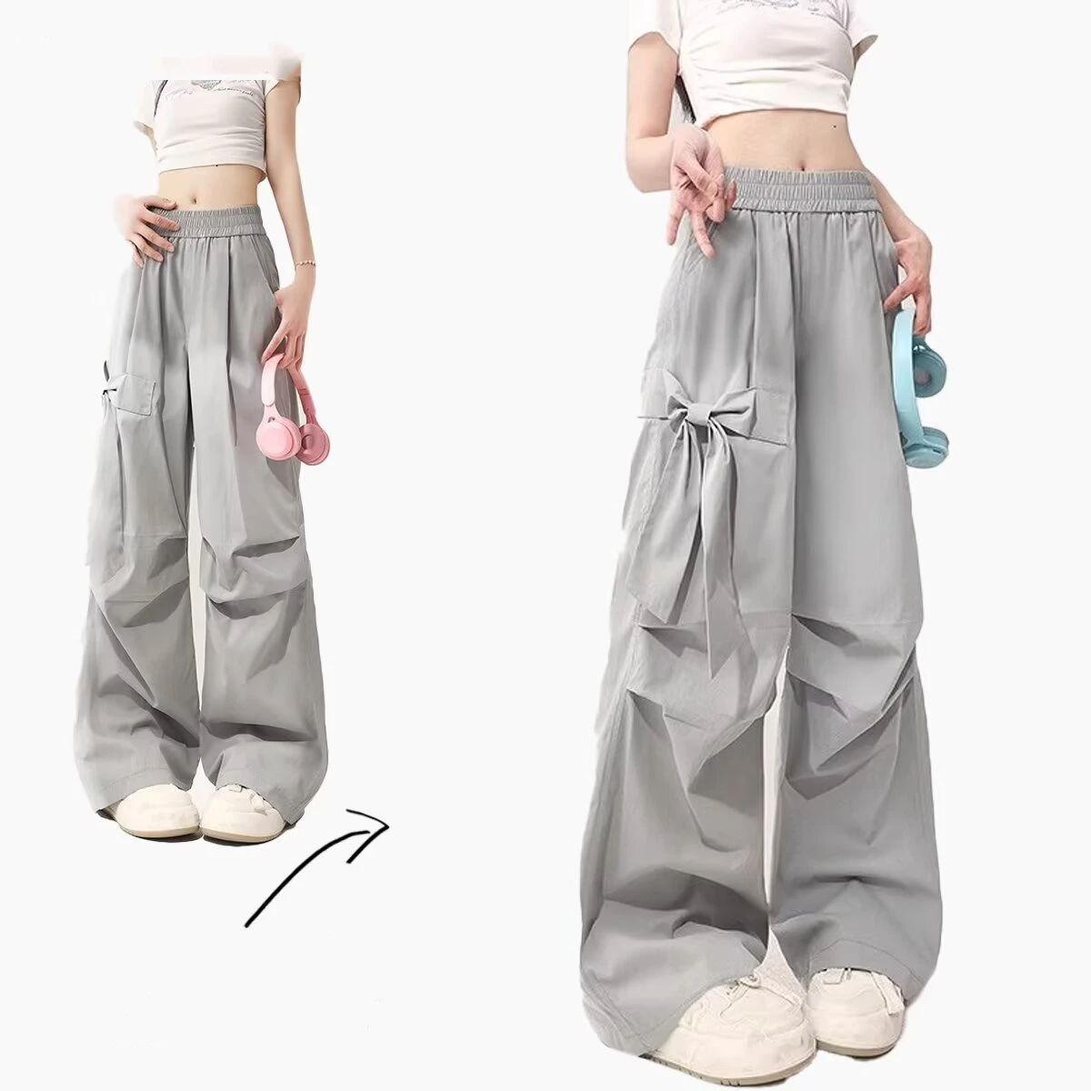 Bow Trendy Cool Design Cargo Pants Women Solid All-match Aesthetic Art Design Long Trousers Autumn New Fashion 2024 Pants
Bow Trendy Cool Design Cargo Pants Women Solid All-match Aesthetic Art Design Long Trousers Autumn New Fashion 2024 Pants