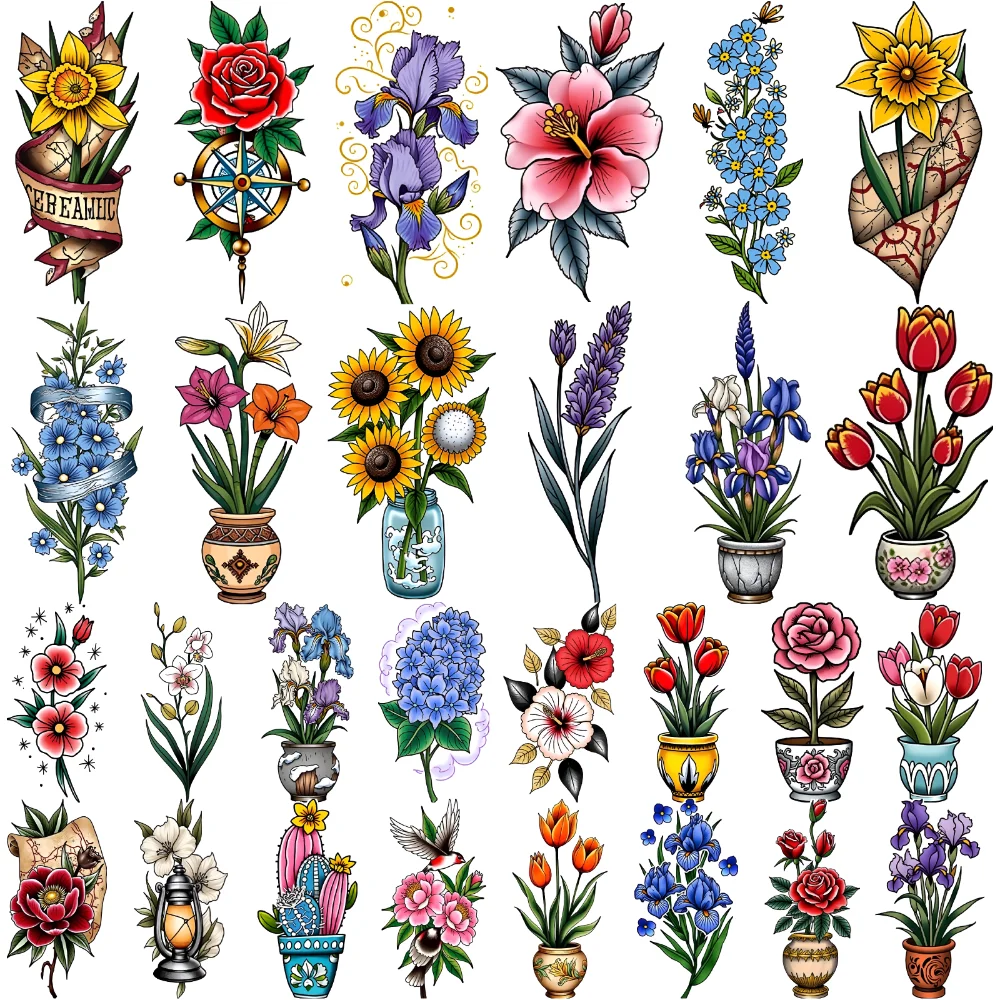 28pcs Temporary Tattoo Temporary Tattoo Stickers Blue Delphinium Yellow Daffodil Pink Hibiscus For Men Adults Chest
28pcs Temporary Tattoo Temporary Tattoo Stickers Blue Delphinium Yellow Daffodil Pink Hibiscus For Men Adults Chest