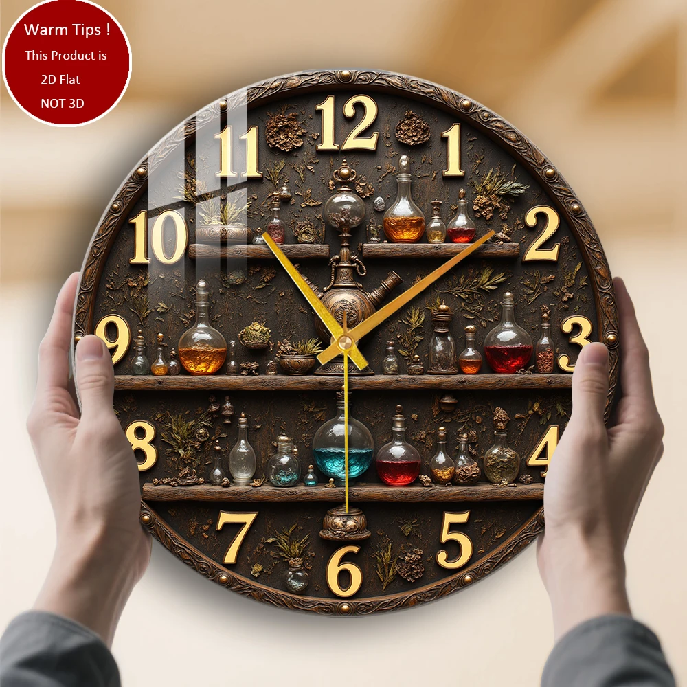 Настенные часы из закаленного стекла, полка для бутылок алхимии, винтажные часы, подходящие для настенного декора или настольного дисплея в любом месте
Настенные часы из закаленного стекла, полка для бутылок алхимии, винтажные часы, подходящие для настенного декора или настольного дисплея в любом месте