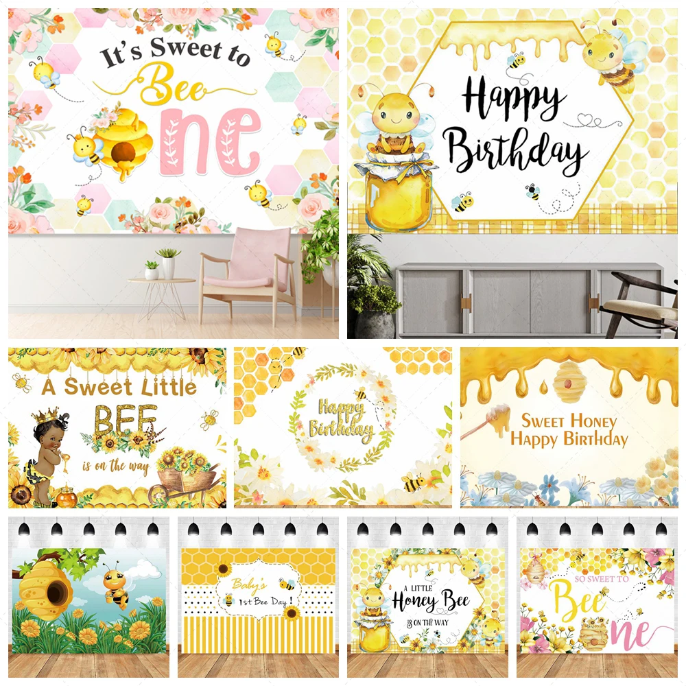 Honey Bee Photography Backdrop Baby Birthday Party Decoration Background Shining Sunflowers Sweet Newborn Shower Custom Photo
Honey Bee Photography Backdrop Baby Birthday Party Decoration Background Shining Sunflowers Sweet Newborn Shower Custom Photo