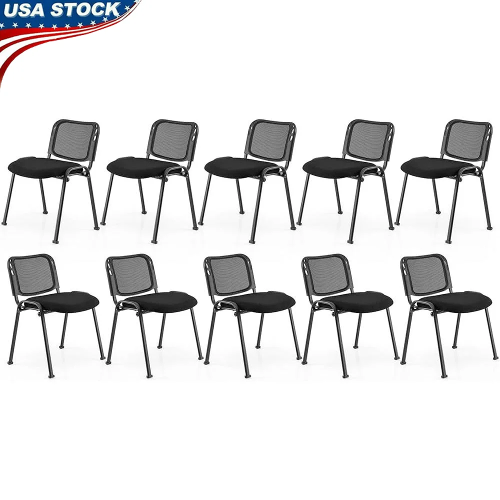 Set of 10 Ergonomic Stackable Office Guest Chairs with Padded Seat Metal Frame Durable Conference Room Chairs Anti-Slip Feet
Set of 10 Ergonomic Stackable Office Guest Chairs with Padded Seat Metal Frame Durable Conference Room Chairs Anti-Slip Feet