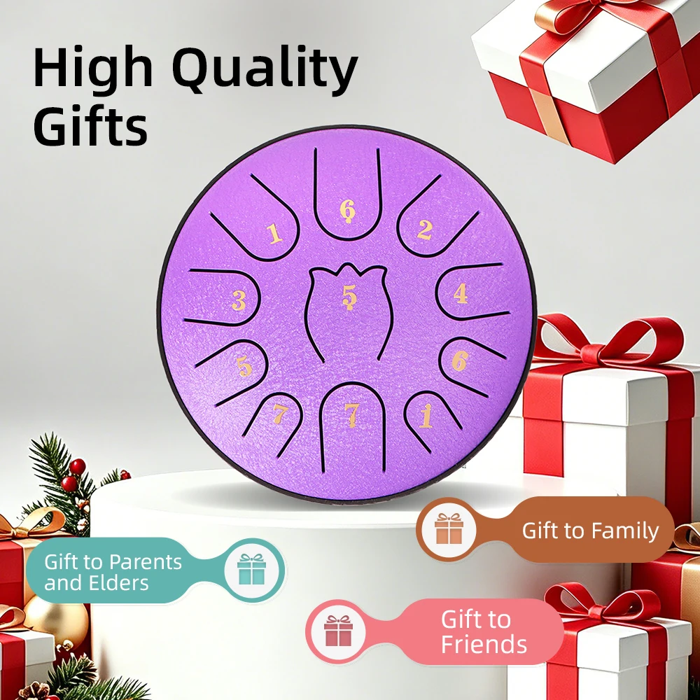 11 Tone 6-Inch Steel Tongue Drum Rain Drum Raindrops Outdoor Garden Yoga Meditation Beginner Percussion Instrument
11 Tone 6-Inch Steel Tongue Drum Rain Drum Raindrops Outdoor Garden Yoga Meditation Beginner Percussion Instrument