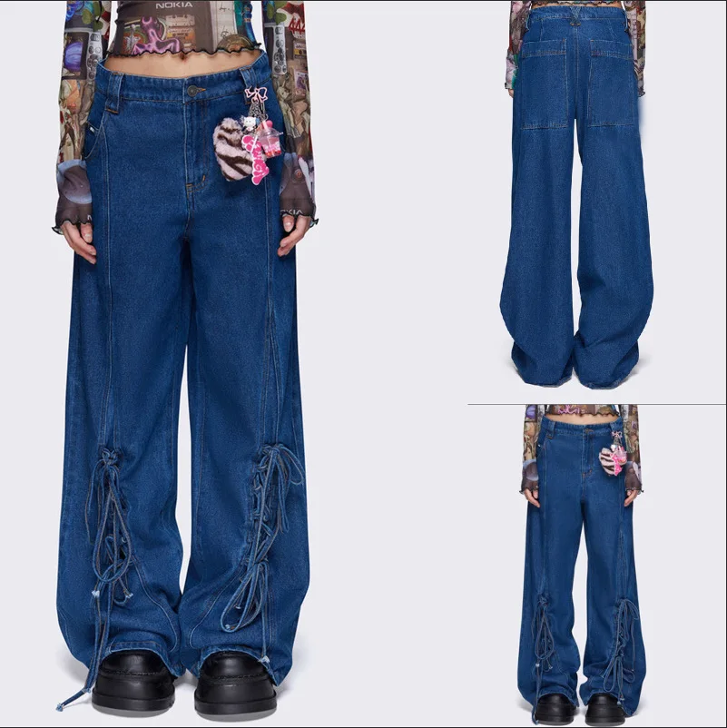 Loose Wide Leg Straight Leg Women Jeans Low Waist Deep Color Denim Pants Autumn Season Regular Thin Chinese Manufacturer
Loose Wide Leg Straight Leg Women Jeans Low Waist Deep Color Denim Pants Autumn Season Regular Thin Chinese Manufacturer