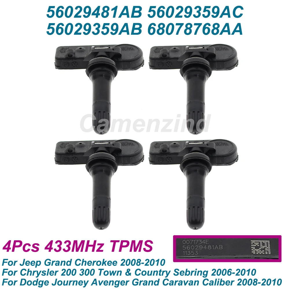4 шт. 56029481AB датчик давления в шинах TPMS 433 МГц 56029359AC 68078768AA для Jeep Grand Cherokee Chrysler 200 300 Dodge 2006-2010
4 шт. 56029481AB датчик давления в шинах TPMS 433 МГц 56029359AC 68078768AA для Jeep Grand Cherokee Chrysler 200 300 Dodge 2006-2010