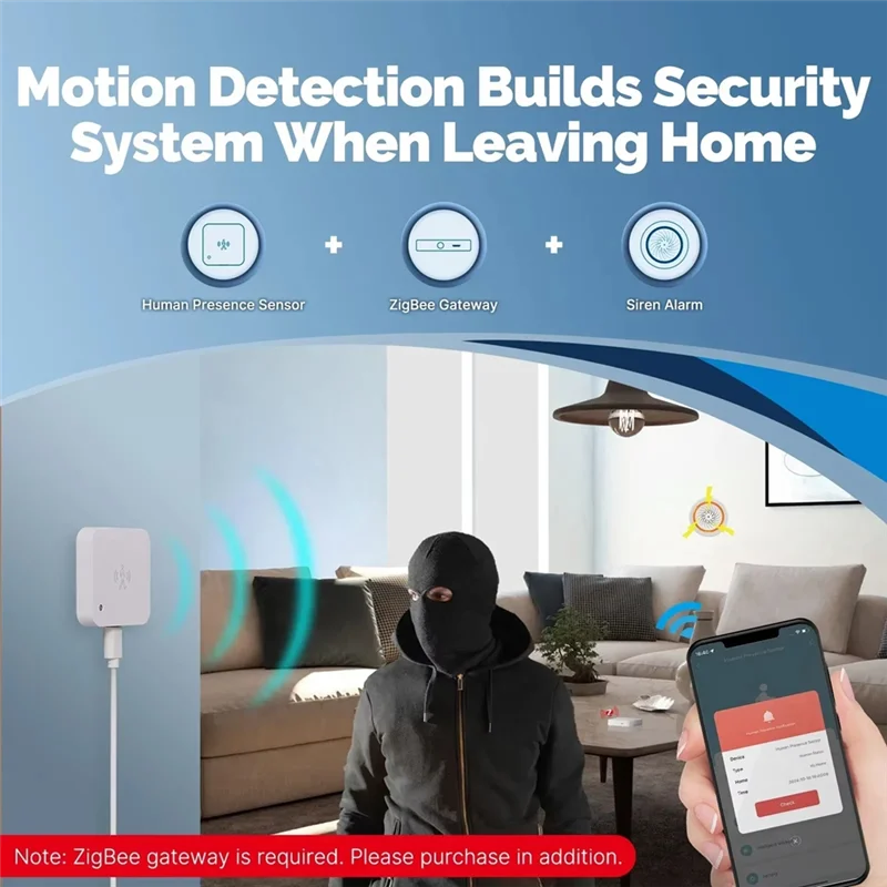 ABGB-Wifi Умный датчик присутствия человека Датчик движения без движения Датчик яркости Проводной датчик, уведомление о приложении
ABGB-Wifi Умный датчик присутствия человека Датчик движения без движения Датчик яркости Проводной датчик, уведомление о приложении