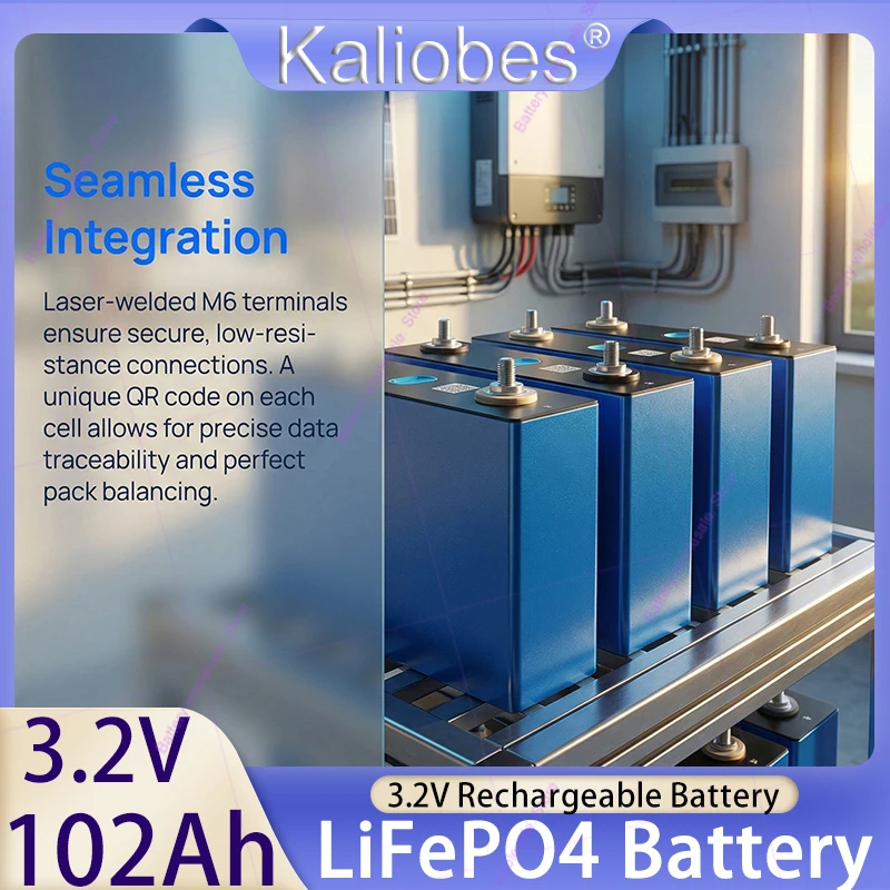 3.2v 102Ah 100Ah Lifepo4 Rechargeable Battery Lithium Iron Phosphate for 12v Campers Golf Cart Off-Road Solar Wind Yacht
3.2v 102Ah 100Ah Lifepo4 Rechargeable Battery Lithium Iron Phosphate for 12v Campers Golf Cart Off-Road Solar Wind Yacht
