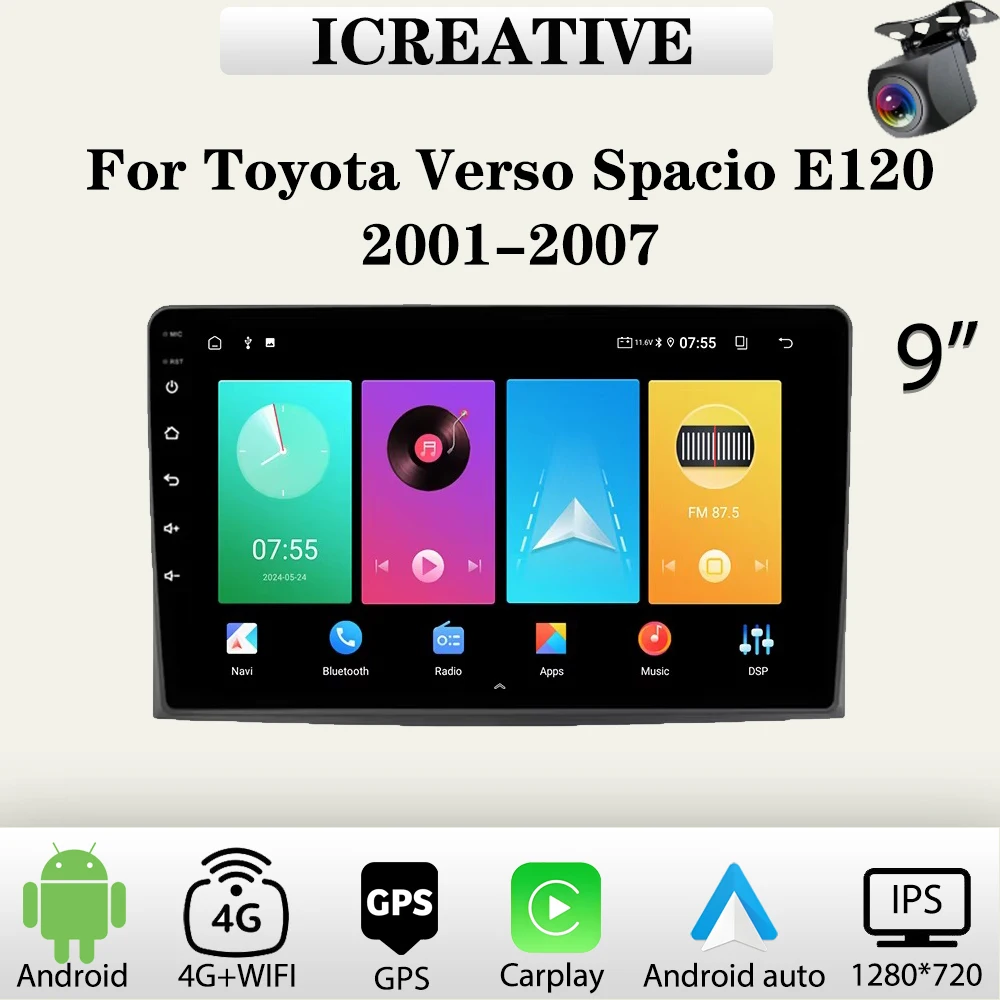 Car Radio Android for Toyota Corolla Verso Spacio E120 2001-2007 Multimedia Player Car Stereo Autoradio Head Unit Navigation GPS
Car Radio Android for Toyota Corolla Verso Spacio E120 2001-2007 Multimedia Player Car Stereo Autoradio Head Unit Navigation GPS