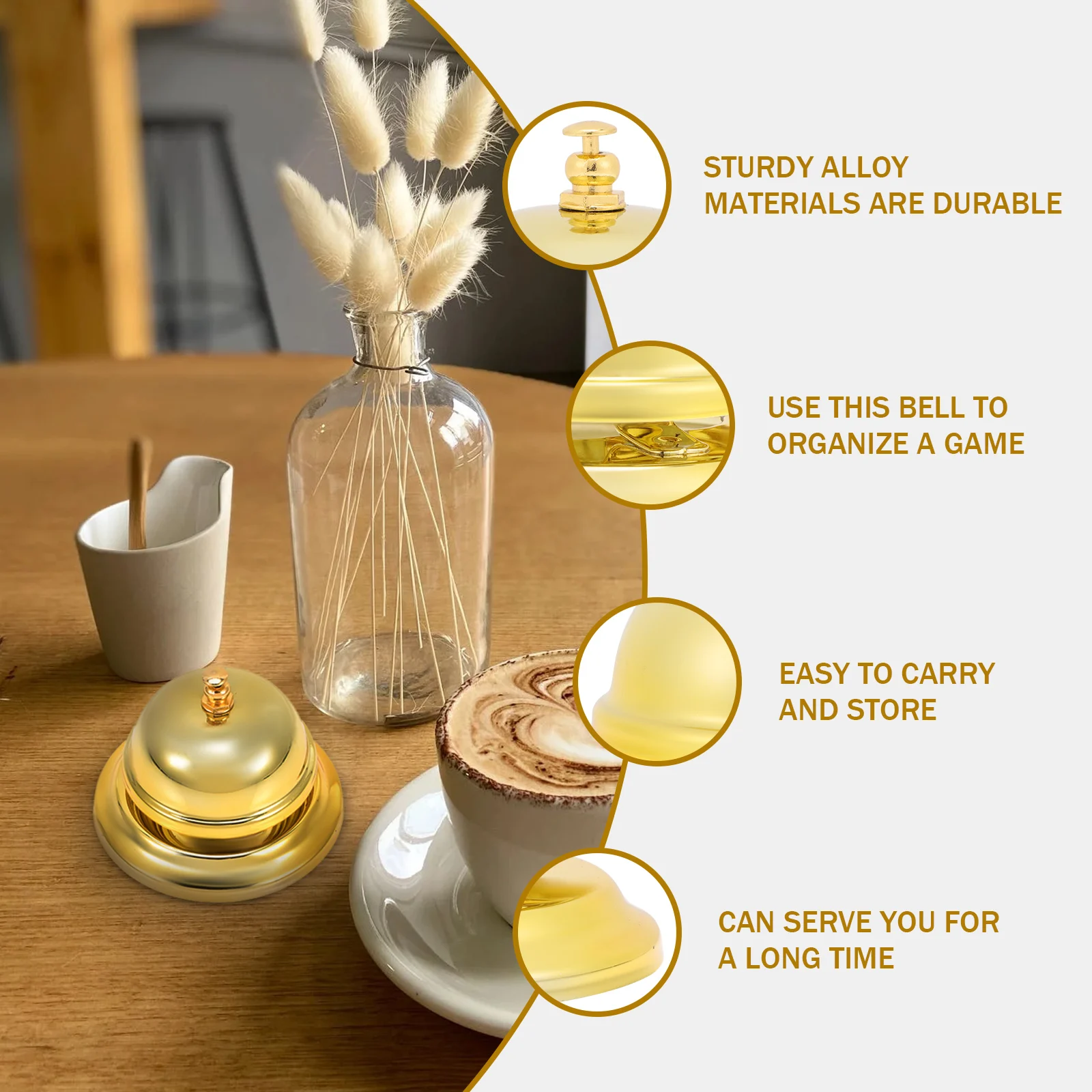 Music Bells Hand Pressed Alloy Service Game Ringing Desk Meal Call Hotel Pet Training Reflex Exercise Sturdy Random
Music Bells Hand Pressed Alloy Service Game Ringing Desk Meal Call Hotel Pet Training Reflex Exercise Sturdy Random