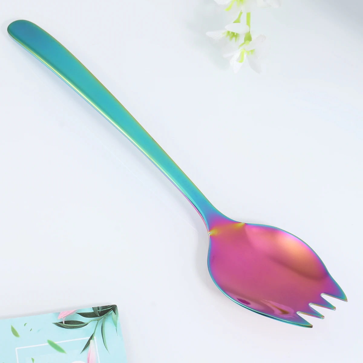 Stainless Steel Spork Set 304 Salad Spoon Fork Heavy Duty Golden Long Handle Household Cutlery Set For Dessert
Stainless Steel Spork Set 304 Salad Spoon Fork Heavy Duty Golden Long Handle Household Cutlery Set For Dessert