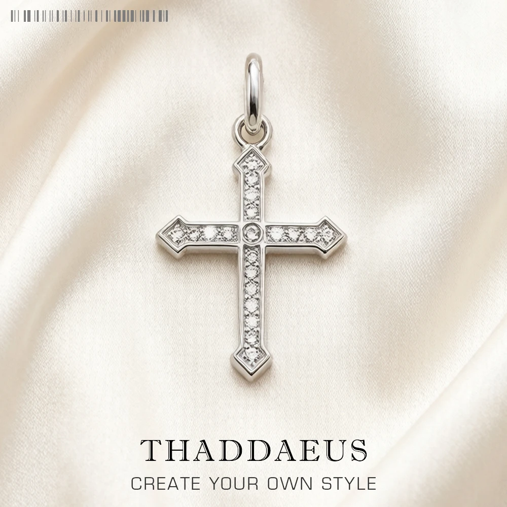 Pendant Cross with Zircon New Jewelry 925 Sterling Silver Accessories Vintage Gift For Men Women
Pendant Cross with Zircon New Jewelry 925 Sterling Silver Accessories Vintage Gift For Men Women