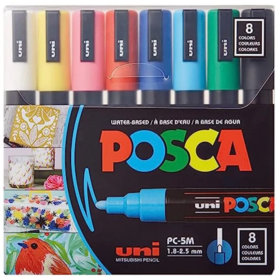 Paint Markers, 5M Medium Acrylic Markers with Reversible Tips, Artist Recommended For Gifts, Fabric, Metal, Glass, Wood and Can
Paint Markers, 5M Medium Acrylic Markers with Reversible Tips, Artist Recommended For Gifts, Fabric, Metal, Glass, Wood and Can