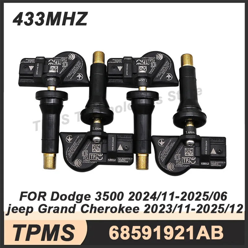 4PCS Tire Pressure Monitoring Sensor TPMS Sensor FOR Dodge 3500 jeep Grand Cherokee 2024-2025 433MHZ 68591921AB
4PCS Tire Pressure Monitoring Sensor TPMS Sensor FOR Dodge 3500 jeep Grand Cherokee 2024-2025 433MHZ 68591921AB