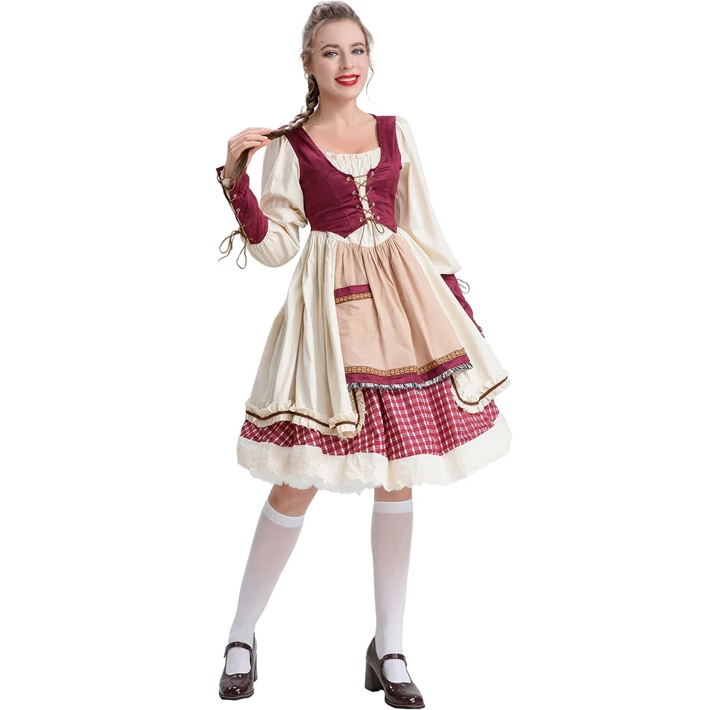 German Oktoberfest Costume Red Riding Stage Performance Clothing Shawl Cosplay Little Ridings Hooded Game Uniform Costumes
German Oktoberfest Costume Red Riding Stage Performance Clothing Shawl Cosplay Little Ridings Hooded Game Uniform Costumes