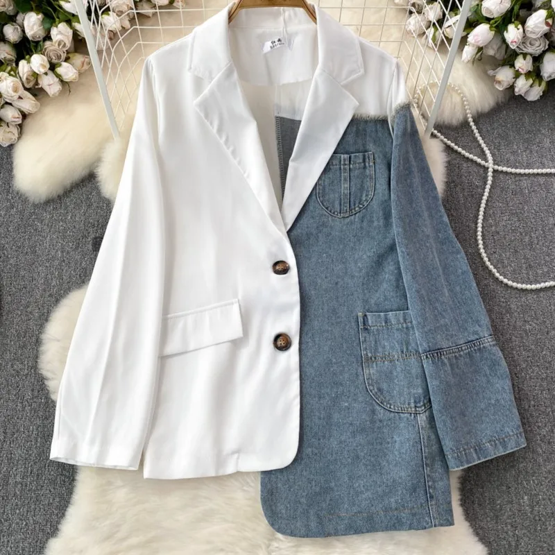 Fashion New Women Vintage Patchwork Denim Shirts Long Sleeve Elegant Casual Chic Party Blouses Female Clothes Harajuku Tops
Fashion New Women Vintage Patchwork Denim Shirts Long Sleeve Elegant Casual Chic Party Blouses Female Clothes Harajuku Tops