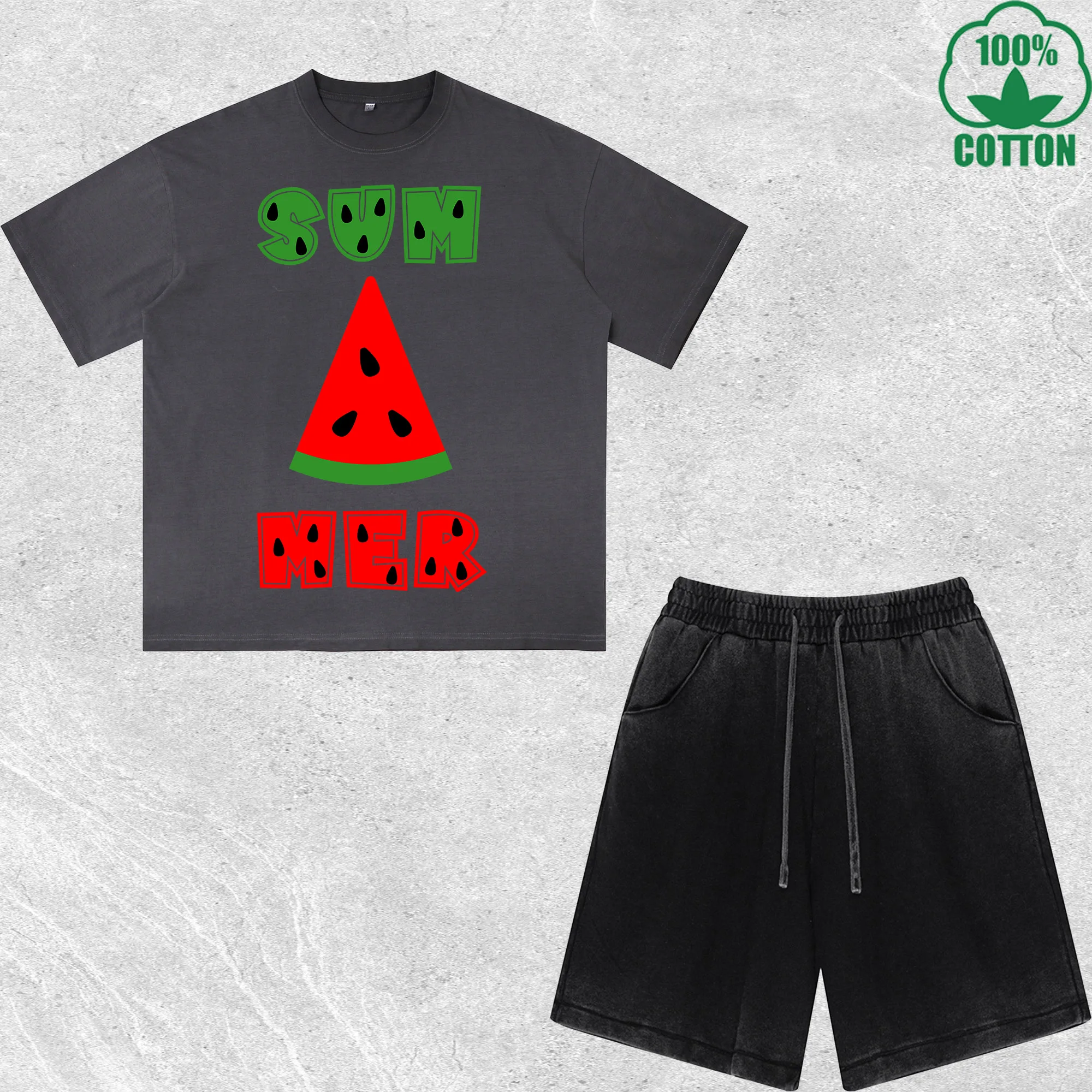Happy Summer Printed Dirty Wash T-Shirt Shorts Set Multicolor Combo Loose Trendy Fashionable 100%Cotton
Happy Summer Printed Dirty Wash T-Shirt Shorts Set Multicolor Combo Loose Trendy Fashionable 100%Cotton