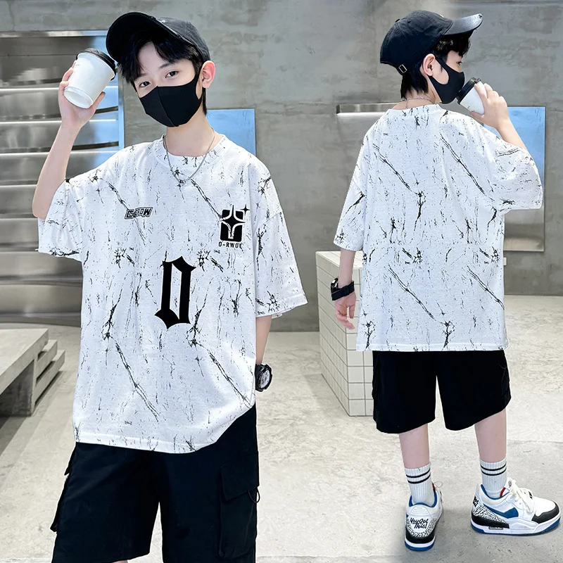 Kids Boys Summer Clothes Tops Tees New Arrivals Printed Simple Fashion Children T-shirt Round Collar Loose Casual T Shirts 5-14Y
Kids Boys Summer Clothes Tops Tees New Arrivals Printed Simple Fashion Children T-shirt Round Collar Loose Casual T Shirts 5-14Y